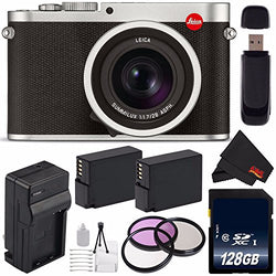 Leica Q (Typ 116) Digital Camera (Silver Anodized) 19022 + 128GB SDXC Class 10 Memory Card +