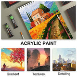 Magicdo Acrylic Paint Kit Non-Toxic Paint Supplies for Canvas Wood Ceramic Rock Painting, Art Paint for Kids Beginners Students Adults Artist Painters(24 colors×0.4oz)