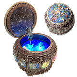 Jewelry Box Music Box with 12 Constellations Rotating Goddess LED lights Colorful Twinkling Resin Carved Mechanism Musical Box with Sankyo 18-Note Wind Up Signs of the Zodiac Gift For Birthday Christmas