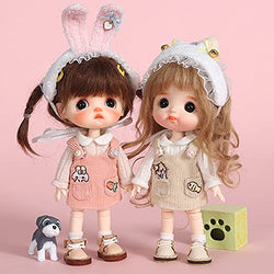 XiDonDon Obitsu 11 OB11 Size Costume, Obitsu Doll, 4.3 inches (11 cm), Body Clothes, Cute Suit, Obitsu 11 Clothes, ob11 Molly, gsc, 1/12bjd Doll Clothes (Pink)