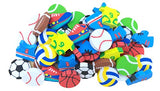 OHill Pack of 100 Sports Pencil Erasers Novelty Erasers for Sports Party Favors for Kids School