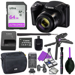 Canon Powershot SX420 Point & Shoot Digital Camera Bundle w/Tripod Hand Grip, 64GB SD Memory, Case and More (Black)