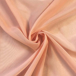 Solid Chiffon Fabric Polyester Dress Sheer 58" Wide by The Yard All Colors (5 Yard, Peach)