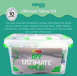 Kicko Slime Making Set Ultimate DIY - 56 Piece Slime Kit with Storage Box - Fluffy, Beads, Glitter, Glue, Glow in The Dark, Color Dyes - for Boys, Girls, Party Favors