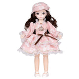 11.8 Inch Girls Toys 20 Removable Joint Dolls Fashion Dress Make Up Dolls Plastic Body Full Set Play House Doll