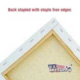 US Art Supply 6 x 6 inch Professional Quality Acid Free Stretched Canvas 96-Pack - 3/4 Profile 12 Ounce Primed Gesso - (1 Full Case of 96 Single Canvases)