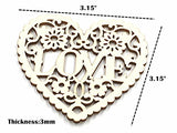 Kinteshun Decorative Wood Slices Hollow Cutting Wood Embellishment Cutout Veneers for DIY