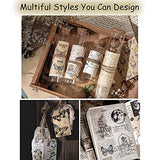 180PCS Vintage DIY Scrapbooking Aesthetic Stickers Pack for Journaling, SOYZMYX Decorative Antique Retro Natural Collection, Diary Journal Embellishment Supplies Washi Paper Sticker for Craft
