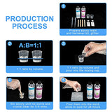 SCENSAFE Deep Pour Epoxy Resin-Fast Set Epoxy, Fast Cures Crystal Clear UV Epoxy Resin Kit for Tumblers, Crafts, Jewelry Tumbler, Epoxy Resin Deep Pour with Measuring Cups, Gloves and Wooden Sticks
