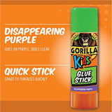 Gorilla Kids Disappearing Purple School Glue Stick, 6 Gram Stick, Bulk Pack of 60