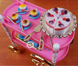 DoubleWood 1/6 Doll Furniture 11.5" Dollhouse Furniture Cake Car - Tea Time Play Set (Tea Time Play Set)