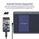2020 HUION HS611 Graphics Drawing Tablet Android Support with 8 Multimedia Keys Battery-Free Stylus 8192 Pressure Sensitivity Tilt 10 Press Keys for Art Beginner-10inch, Space Grey