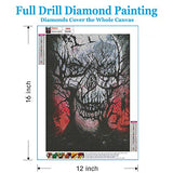 Offito Diamond Painting Kits for Adults Kids Beginners, Full Drill DIY 5D Diamond Painting by Numbers, Rhinestone Diamond Art Kits Perfect for Gift Home Wall Decor (Skull and Tree, 12x16 inch)