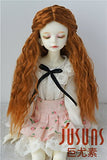 JD119 7-8inch 18-20CM Long curly princess doll wigs 1/4 MSD synthetic mohair BJD wigs Vinyl doll accessories (Carrot)