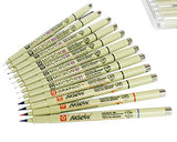 Sakura 12 Pcs Pigment Liner Pigma Micron Ink Fine Line Pen Set 003 005 01 02 03 04 05 08 Graphic