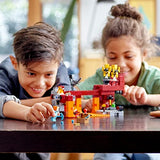LEGO  21154 Minecraft The Blaze Bridge Building Set with Alex Minifigure, Wither Skeleton Figure, Lava and Blaze Mob Elements, The Nether Micro World Toys for Kids