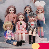 12 Inch22 Movable Joints B J D Doll 30cm 1/6 Makeup Dress Up Can Close Eyes Dollswith Fashion Clothesfor Girls Toys New