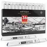 Arteza Sketch Markers Travel Bundle, Drawing Art Supplies for Artist, Hobby Painters & Beginners