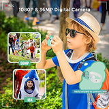 Digital Camera, NEZINI 2 Charging Mode Mini Kids Camera, Full HD 1080P 36MP 2.4 Inch LCD Vlogging Camera for Kids, 16X Zoom Compact Pocket Camera Point and Shoot Camera for Kids (Light Green)