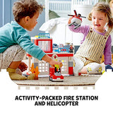 LEGO DUPLO Rescue Fire Station & Helicopter 10970 Building Toy; Playset with Fire Truck and Helicopter; for Ages 2+ (117 Pieces)