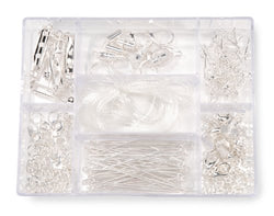 Darice 1972-08BS 178-Piece Jewelry Finding Starter Kit in Clear Container