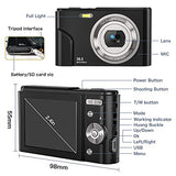 Digital Camera for Kids Boys and Girls - 36MP Children's Camera with 32GB SD Card，Full HD 1080P Rechargeable Electronic Mini Camera for Students, Teens, Kids (Black1)