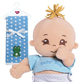 Adora My First Baby Boy Soft Plush Cuddly Play Doll with Polka Dot Fleece Blanket Bundle, 14"