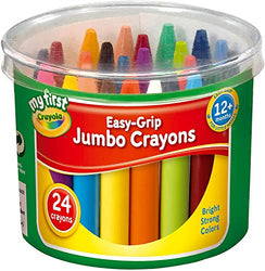 2 x Easy Grip Jumbo Crayons designed for Toddlers, Pack of 24, 81-8104