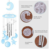 Moon Star Wind Chimes Resin Molds, Resin Wind Chime Silicone Casting Mold Kit,Moon Star Design Series Epoxy Resin Molds for DIY Wind Bell Casting Home Decor