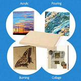 Unfinished Birch Wood Canvas Panels Kit, Falling in Art 4 Pack of 8x10’’ Studio 3/4’’ Deep Cradle Boards for Pouring Art, Crafts, Painting and More