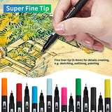Dual Brush Pens, Markers for Adult Coloring - 100 Colors Dual Tip Brush Pens with Fine Tip and Brush Tip for Adult Kids Drawing Lettering Writing Calligraphy Sketching Gift (100 Colors Black)