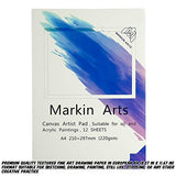 Markin Arts Sketch Book 149lbs/220gsm A4 Professional Heavy-Weight Textured Acid-Free Neutral PH Watercolor Oil Pencil Ink Painting Coloring Drawing Crafting Paper Artist Canvas Pad 12 Sheets 2-Pack