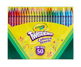 Crayola Twistables Colored Pencils, Great for Coloring Books, 50 Count, Gift (2 Pack)