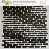 Crafter's Workshop Stencil 2 Pack, Reusable Stenciling Templates for Art Journaling, Mixed Media, and Scrapbooking, TCW790 Micro Bricks & TCW191 Stencil Bricks