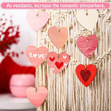 60Pcs 3" Wooden Hearts for Crafts TUCEYEA Wood Hearts Cutouts with Rope Polished Wooden DIY Hanging Ornaments Unfinished Gift Tags Guest Book for Wedding Valentine's Day Mother's Day