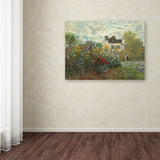 The Artist's Garden in Argenteuil Artwork by Claude Monet, 24 by 32-Inch Canvas Wall Art
