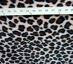 Polar Fleece Fabric Prints Animal PrintDark Brown Bobcat/60 Wide/Sold by the Yard N-023