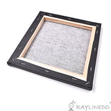 RayLineDo Set of 4pcs Mini Artist Black Canvas Frame 8x8inch ( 20x20cm ) Oil Water Painting Board