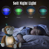 Sleep Soothers for Sleeping Baby, Baby Lullaby Stuffed Animal Plush Toy, White Noise Sound Machine, Portable Sleep Aid Night Light for Newborns and Toddlers (Monkey)