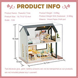CUTEBEE Dollhouse Miniature with Furniture, DIY Wooden Dollhouse Kit Plus Dust Proof , 1:24 Scale Creative Room Idea