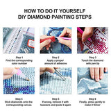 Monstake Love Mom Diamond Painting Kits for Adults, 5D DIY Paint by Numbers Clearance Diamond Painting Art with Diamond Painting Accessories for Home Wall Decoration Kids Gift Family 12inX16in