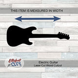 Electric Guitar Wood Cutouts for crafts, Laser Cut Wood Shapes 5mm thick Baltic Birch Wood, Multiple Sizes Available