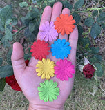 100 pcs Mixed Colors Patch Flowers 39x39mm Mulberry Paper Flower Scrapbooking Wedding Doll House Supplies Card Mini Paper Flowers