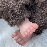Adolly Hi 20 Inch Lifelike Reborn Baby Doll Silicone Vinyl Newborn Toddlers Dolls Soft Cloth Body Gift Toy for Kids Nd20c04 Dark Brown Lambswool Rompers Name Martin