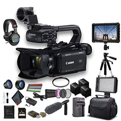 Canon XA40 Professional UHD 4K Camcorder (3666C002) W/ 2 Extra Battery, Soft Padded Bag, 64GB Card, Filter Kit, LED Light, Headphones, 4K Monitor, Sony Mic and More Advanced W/Mic Bundle (Renewed)
