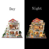 Flever Dollhouse Miniature DIY House Kit Creative Room with Furniture for Romantic Valentine's Gift (Be Enjuring As The Universe)