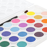 U.S. Art Supply 36 Color Watercolor Artist Paint Set with Plastic Palette Lid Case and Paintbrush -
