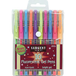 Sargent Art 22-1502 10-count Fluorescent Gel Pens