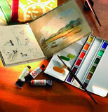 DANIEL SMITH Watercolor Set 5ml Tubes - Alvaro Castagnet Watercolor Set - 10 Tubes, 285610016 & Extra Fine Watercolor 15ml Paint Tube, Titanium White
