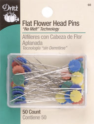 Dritz Flat Flower Head Pins - 50 count